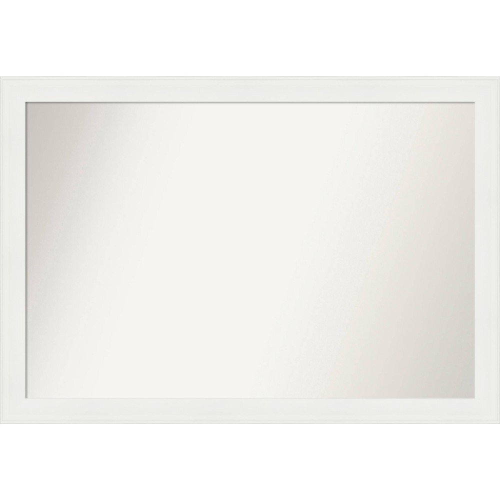 Photos - Wall Mirror 40" x 28" Non-Beveled Vanity White Narrow  - Amanti Art