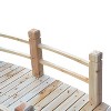 Outsunny 5 ft Wooden Garden Bridge Arc Stained Finish Footbridge with Railings for your Backyard - 4 of 4