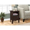 FONTOI Rectangle End Table, with Storage Space, Side Table, Nightstands for Living Room Bedroom, Dark Brown, 17.25"*24.25"*14" - 4 of 4