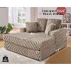 AMERLIFE Chaise Lounge Indoor, Plush Sleeper Chair with Throw Pillows - 2 of 4
