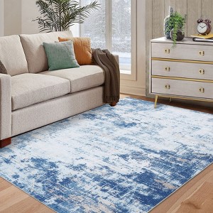 Abstract Machine Washable Area Rug Non-Slip Carpet - 1 of 4