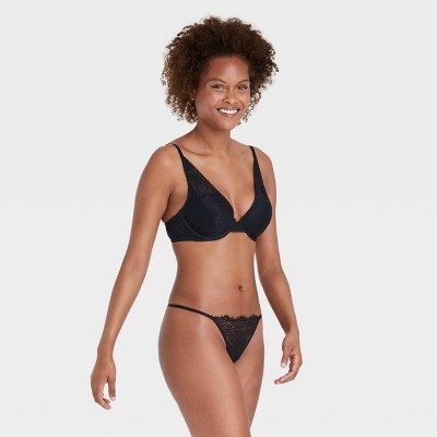 Women's Lace Thong - Auden™ Black XS