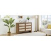 Farmhouse Dresser, 6 Drawer Dresser, Chest of Drawers, Vertical Dresser w/Metal Handles, Wooden Storage Cabinet for Bedroom, Living Room, Entryway - 3 of 4