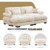 Christopher Knight Home Alger 93.7” Velvet Round Armrests Sofa with Ottoman - 2 of 4