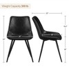 Yaheetech Set of 4 Urban Style Dining Chairs with Metal Legs for Kitchen Dining Room Living Room Office - 3 of 4