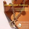 Attop Chunky Dainty Toggle Necklaces Gold Necklace for Women, Heart Clover Necklace Pendant - 4 of 4