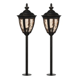 John Timberland Uvas 22 1/2"H Bronze Landscape LED Path Lights Set of 2 - 1 of 4