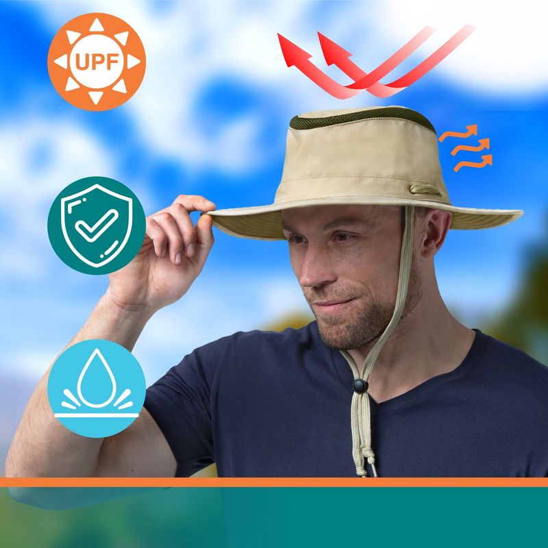 SUN Cube Sun Hat For Men, Women Wide Brim Safari Hat, Hiking Hat UV Sun Protection, Bucket Boonie Hat, 2 of 9