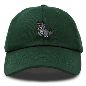Dalix Giant Lizard Zilla Embroidered Cotton Dad Hat Baseball Cap Adjustable Glow in the Dark Mens - 1 of 4