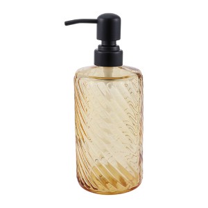 Unique Bargains Elegant Twill Pattern Soap Pump Dispenser for Bathroom 16.9oz 1 Pc - 1 of 4