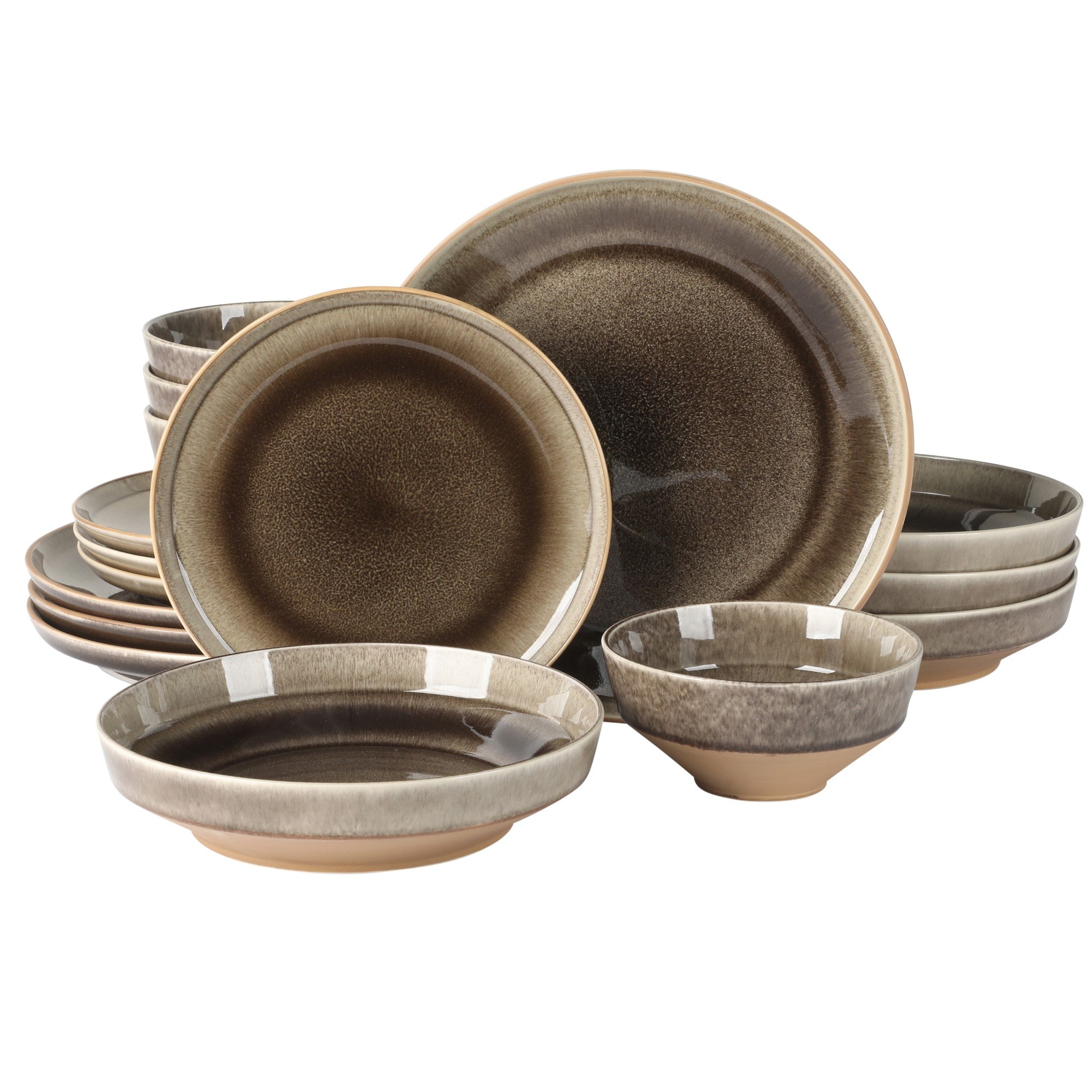 Gibson Elite Hailstone 16 Piece Stonewe Reactive Glaze