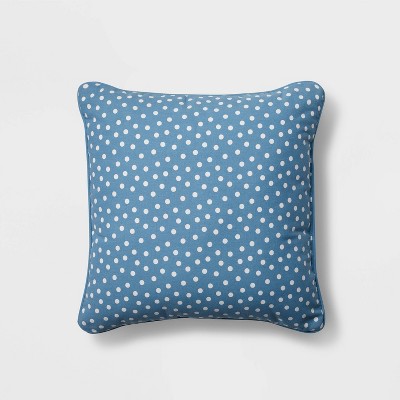 Dotted Square Throw Pillow Blue - Pillowfort™