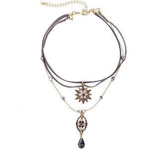 Layered Star Choker Necklace Celestial Inspired Jewelry for Women - 1 of 4