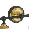 Possini Euro Design Possini Euro Zaragoza 32" Wide Gold and Black 4-Light Bath Light - 3 of 4