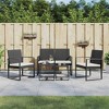 vidaXL Garden Dining Set Black and anthracite - 2 of 4