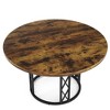 Resenkos Dining Table, Living Room Table,Round Dining Table for 4 People, 47" Kitchen Table with Metal Base,Brown & Black - 4 of 4