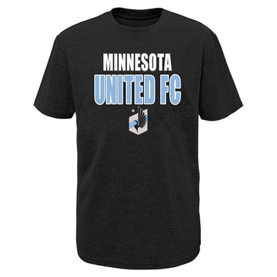 MLS Minnesota United FC Boys' Short Sleeve Black Poly T-Shirt  - S