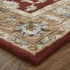 Red Tan And Ivory Oriental Hand Tufted Area Rug - 4 of 4