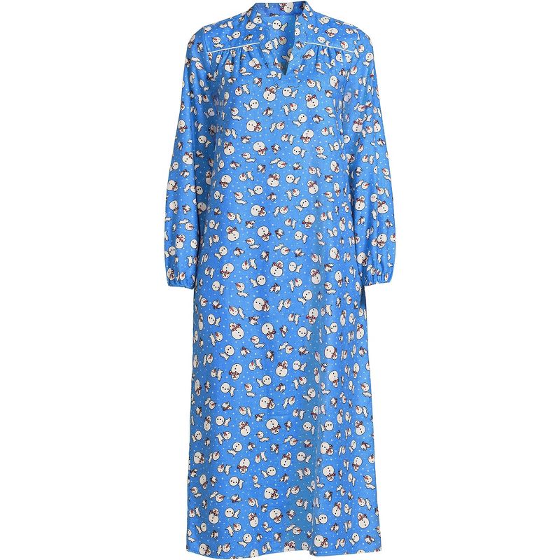 Lands' End Women's Long Sleeve Flannel Nightgown, 3 of 5