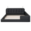 TiramisuBest Queen Size Upholstered Platform Bed with 2 Reading Lights - 4 of 4