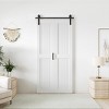 SMARTSTANDARD Bifold Barn Door 84 in. Height MDF White Bi-fold Sliding Closet Doors with Hardware Kit Included, Save Space, Water Proof, H-Shape - 2 of 4