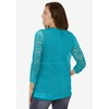 Woman Within Plus Size Curved Hem Pointelle Cardigan - 3 of 4
