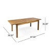 Outdoor Brown Rectangular Dining Table,Expandable Acacia Wood Dining Table with Slatted Top,Rustic Dining Table for Garden or Deck-Cuddlewood - 4 of 4