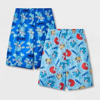 Boys' Sonic the Hedgehog 2pk Sleep Shorts Pajama Set - Blue