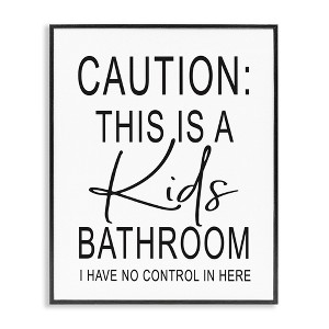Stupell Industries Kids Bathroom No Control Casual Bathroom Sign, 24" x 30" - 1 of 4