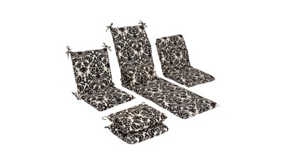 Outdoor Cushion & Pillow Collection - Black/White Floral