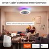Ludomide 19.7" Low Profile Ceiling Fan with Dimmable RGB-LED Lights, Remote/App/Voice Controls, Smart Bladeless for Living Room & Bedroom - 2 of 4