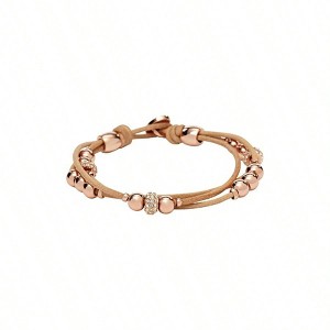 Women's Stainless Steel Genuine Leather Bracelet for Women - 1 of 4