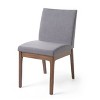 Set of 2 Upholstered Dining Chairs Armless Chairs, Minimalist, Light Beige/Green/Dark Gray-Christopher Knight Home - 4 of 4