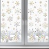 Unique Bargains Christmas Snowflake Window Clings 2 Piece Polyvinyl Chloride Colorful 11.8"x7.9" 1 Set - 2 of 4