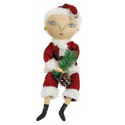 Gallerie II 13" Red and White Finn Holiday Boy Christmas Figurine with Dangling Legs