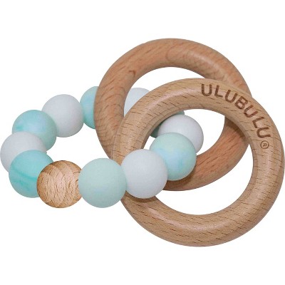 Ulubulu Silicone with Wood Teether - Mint