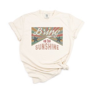 Simply Sage Market Women's Bring On The Sunshine Stars Short Sleeve Garment Dyed Tee - 1 of 2