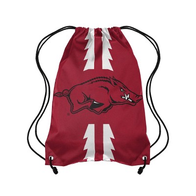 NCAA Arkansas Razorbacks Striped Drawstring Bag