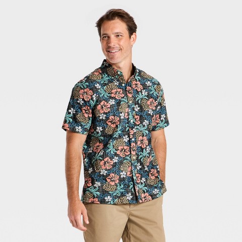 Мужские рубашки Goodfellow & Co x Reyn Spooner Men's Short Sleeve Pineapple Button-Down Shirt - Goodfellow & Co™ x Reyn Spooner Navy XXL