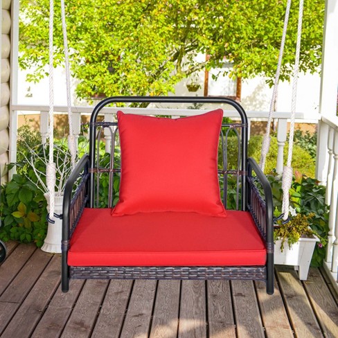 Hanging Egg Chair with Head Pillow and Large Seat Cushion - Costway