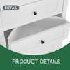 Bathroom Storage Cabinet, Triangle Storage Cabinets with 3 Drawers & Adjustable Shelf, Tall Corner Cabinet for Bath Room - Leovsnove - 4 of 4