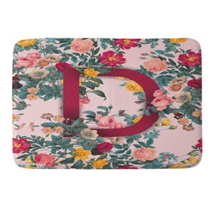 Deny Designs Burcu Korkmazyurek Summer Botanical Monogram Memory Foam Bath Mat - 1 of 4