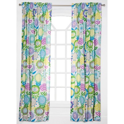 Crayola Pointillist Pansy Curtain Panel