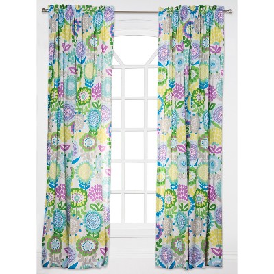 Crayola Pointillist Pansy Curtain Panel