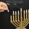 Vintiquewise Wall Mount 9-Branch Hanukkah Menorah with LED Candles Illuminated Display Contemporary Decorative Accent - 3 of 4