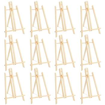 2pcs Mini Wood Display Easel, Tabletop Triangular Artist Painting Stand  Rack, For Party Wedding Showcase Sign