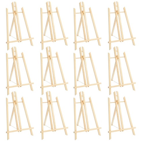 5 Mini Wood Display Easel (12 Pack), A-Frame Artist Tripod Easel