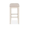 New Classic Furniture,Bella Wood Counter Stool With Fabric Seat In Bisque Beige (Set Of 2) - 3 of 4