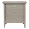 HomeStock Silver Champagne Nightstand 26x24x18 with Three Spacious Drawers, Durable Bedside Table for Bedroom Storage and Modern Style - 4 of 4