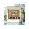 Cottage Garden West of The Wind Swanky Palm Blue, Green, Red 40 x 30 Inch Waterproof Gallery Wrapped Canvas, Outdoor Garden, Yard, Patio All Weather - 2 of 2